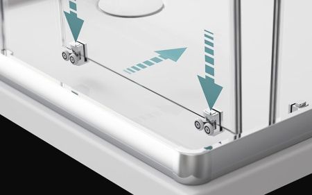 Душевой уголок Radaway Premium Plus D 1900 80x120 профиль Хром стекло прозрачное, артикул 30435-01-01N