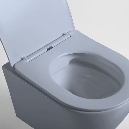 Унитаз подвесной Globo VT1-14SMO безободковый, цвет океан мат., ультратонкое сиденье soft-close, артикул VT1-14SMO