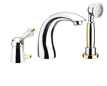 Смеситель на борт ванны Fiore IMPERIAL-SKY  (SWAROVSKI®) 82CO5105, хром/золото