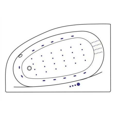 Ванна EXCELLENT Kameleon 170x110 (левая) "NANO" (хром), артикул WAEX.KML17.NANO.CR