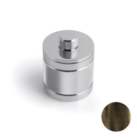 Контейнер, Bertocci, Officina 01, с крышкой, ширина, мм-90, глубина, мм-90, высота, мм-110, тип установки-настольный (свободностоящий), цвет-Industrial Bronze, артикул 127 7532 8600