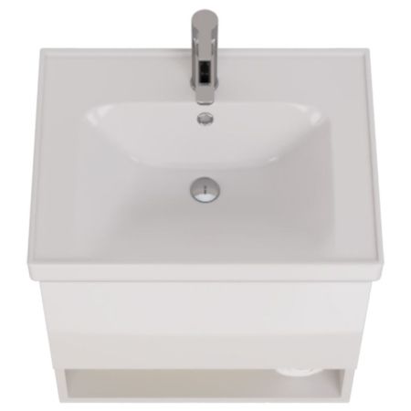 PERFECTO Тумба 60 см подвес. 1 ящ., push-to-open, белый глянец