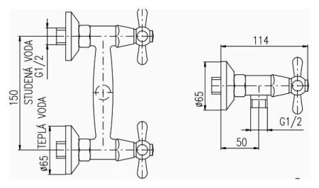 Смеситель для душа Rav Slezak Morava MK180.5Z