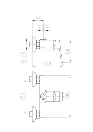 Смеситель для душа Rav Slezak Colorado CO182.5Z, золото, артикул CO182.5Z