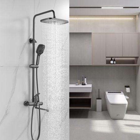 Душевая система Raffine F3685T, оружейная сталь