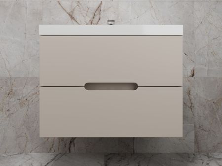 Тумба подвесная "Матис 80", Classic 80, (2 ящика), КРЕМ, ЭМАЛЬ, артикул ЛС-00002308