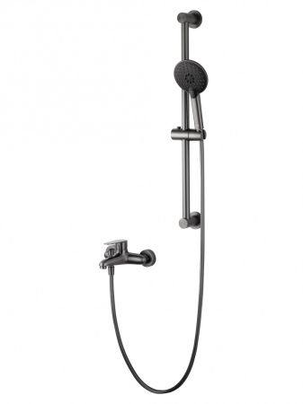 Смеситель для ванны с душевым гарнитуром WONZON & WOGHAND ALFA, Темный графит (WW-AE3205-BGG)