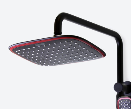 Душевая система Bronze de Luxe AVANTGARDE 2039RH, черный/красный, артикул 2039RH