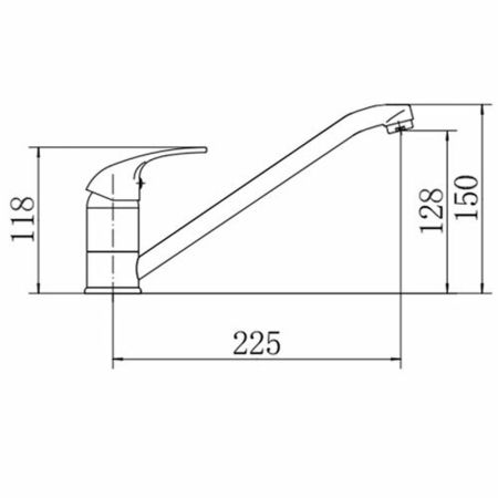 Смеситель для кухни FASHUN A4215, хром