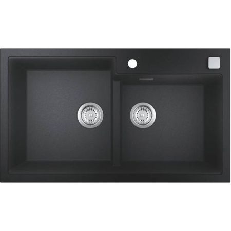 Мойка GROHE K500 с 2 чашами, 860 x 500 мм, черный гранит (31649AP0), артикул 31649AP0