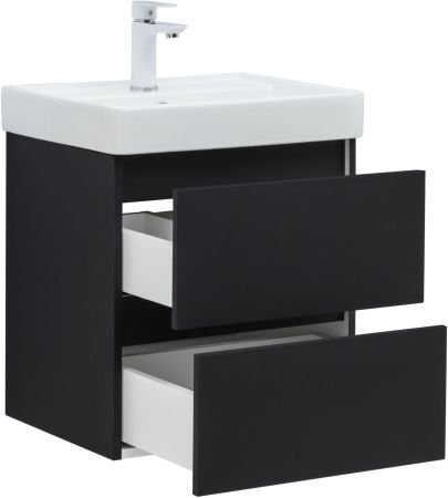 Тумба под раковину Aquanet Вега 2.0 50 черный, артикул 00337952