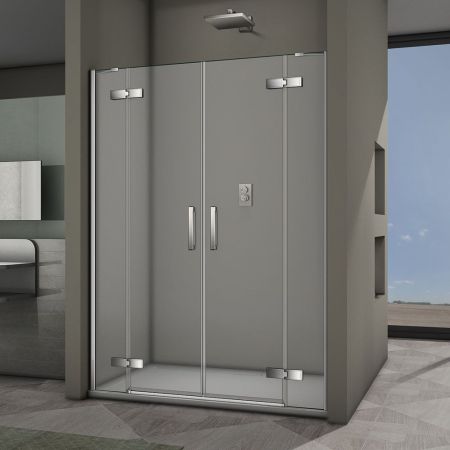 Душевая дверь Veconi Vianno VN-65, 1500x1950, хром, стекло прозрачное, артикул VN65-150-01-19C3