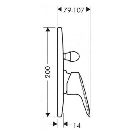 HG Logis Встраиваемый смеситель для ванны с переключателем (внешняя часть), цвет: хром, артикул 71406000