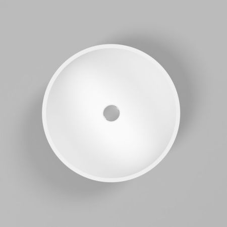 Умывальник WHITECROSS Cornelian D=43 (белый мат) иск. камень, артикул 0714.043043.200