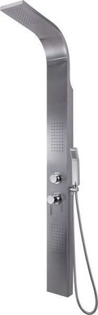 Gedy G-MASSAGE 01, многофункциональная душевая панель без термостата, цвет нержавеющая сталь