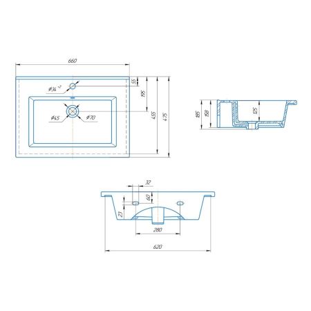 Раковина Kirovit Оскар Оскар 650, белый, артикул Оскар 650