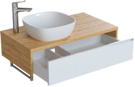 Тумба с раковиной Iddis Torr 80 подвесная Белая Дуб, артикул TOR80W0i95K