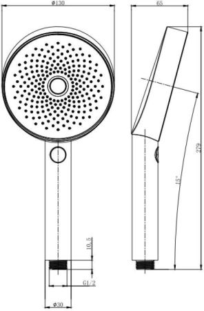 Душевая лейка Allen Brau Priority 5.31B20-00 хром, артикул 5.31B20-00