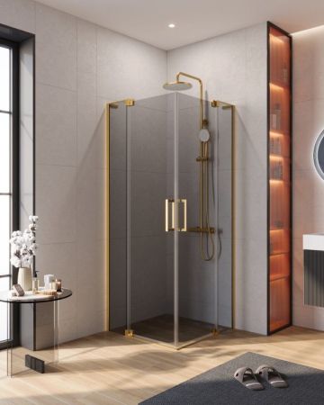 SLIDER-A-2-90/100-BR-BORO Душевой уголок, артикул SLIDER-A-2-90/100-BR-BORO