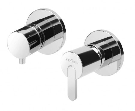 Встраиваемый однорычажный смеситель на 3 выхода CEZARES LEAF-VDIM3, артикул LEAF-VDIM3-PR