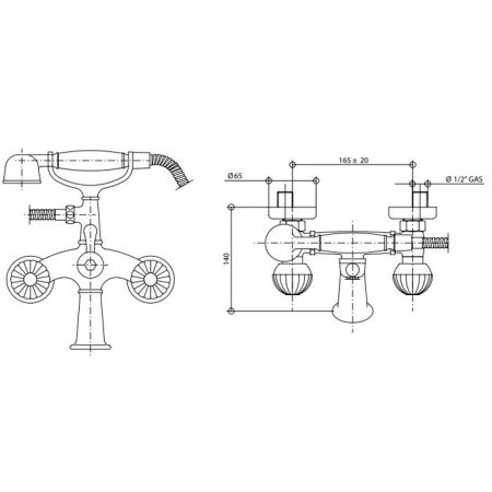 Bongio Radiant Смеситель для ванны, цвет золото, артикул 02526OR00