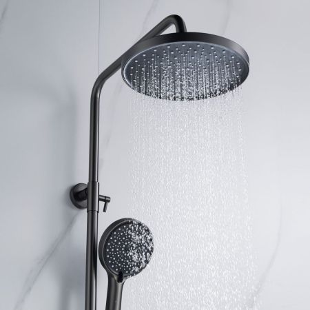 Душевая система Shevanik S4726T, оружейная сталь, артикул S4726T