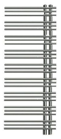 Электрический полотенцесушитель Zehnder Yucca asymmetric YAE-130-050/YD (VD) Хром левый с электропатроном WIVAR и блоком ДУ