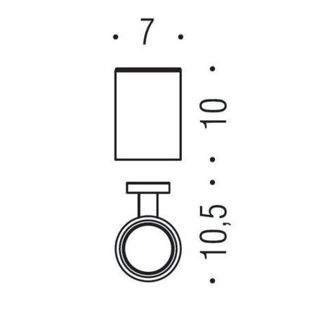Colombo Plus Стакан подвесной, металлический, цвет: PVD нержавеющая сталь, артикул W4902.HPS1