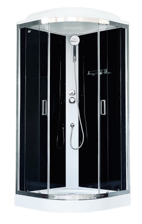 Душевая кабина Royal Bath RB 90HK5-BT-CH (черное/прозрачное), артикул RB90HK5-BT-CH