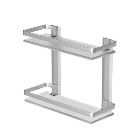 A7455200 Sense L Полка двухуровневая стеклянная, алюминий