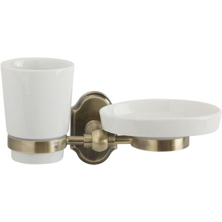 Стакан для зубных щеток с мыльницей Veragio Stanford VR.STD-7743.BR Бронза, артикул VR.STD-7743.BR