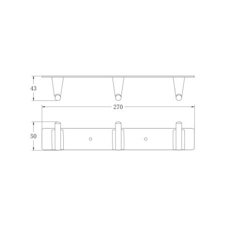 Планка с крючками BELZ B91515-3, белый