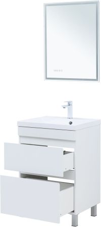 Тумба под раковину Aquanet Нота New 60 белый глянец