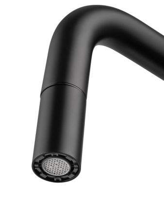 Смеситель для кухни с выдвижным изливом WONZON & WOGHAND, Черный матовый (WW-6018-MB)