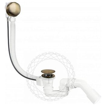 Слив-перелив (полуавтомат, 80 см.) FILARETE FL80BR, бронза