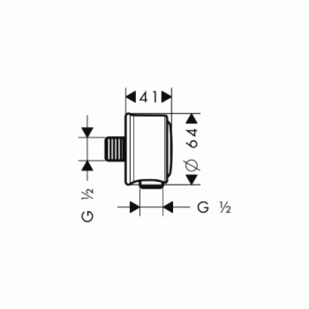 AX Montreux Fixfit шланговое подсоединение, ½’, цвет: полированное золото, артикул 16884990