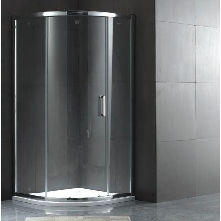 Душевой уголок Gemy Victoria 90х90 радиальный одна дверца профиль Хром стекло прозрачное, артикул S30071A