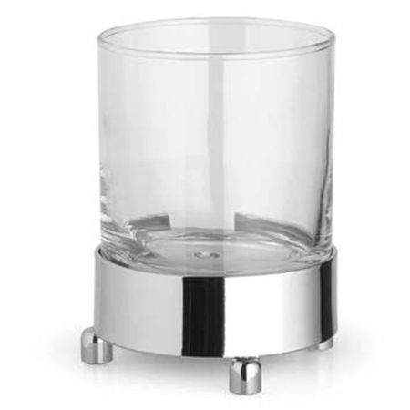 Bertocci Cinquecento Стакан настольный, цвет: прозрачное стекло/хром, артикул 110 0530 0000