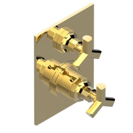 THG Les Ondes Смеситель для душа, термостатический, с переключателем потока, цвет Soft matt gold