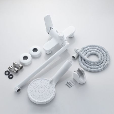 Смеситель для ванны Shevanik S4322C, белый