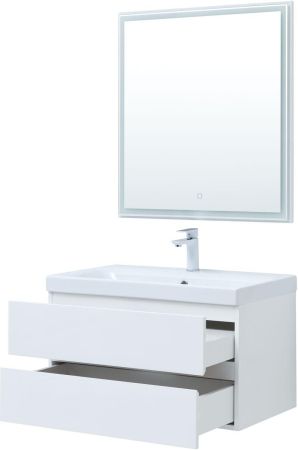 Мебель для ванной Aquanet Беркли 80 белый глянец (2 ящика), артикул 00306360