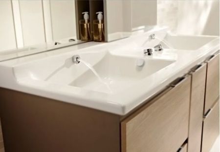 Тумба под раковину Jacob Delafon Soprano 136 EB1332-N09 подвесная Бежевая, артикул EB1332-N09