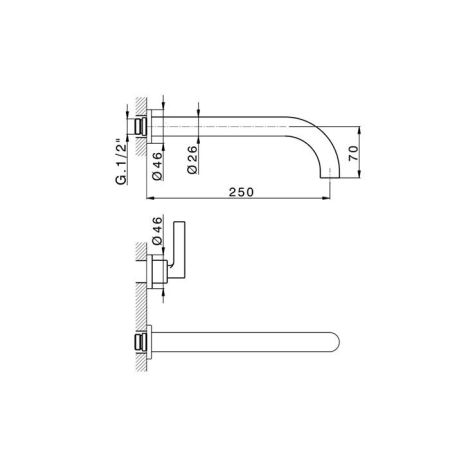 CISAL Grace Смеситель для раковины на 3 отв, цвет хром, артикул GL01351121