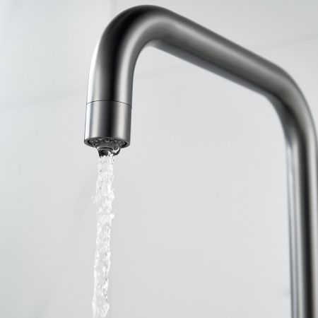 Смеситель для кухни с подключением фильтра воды Raffine F118T, оружейная сталь