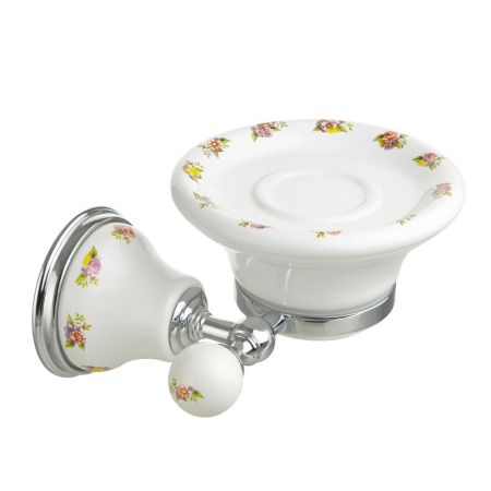 PROVANCE Mыльница настенная, керамика с декором/хром, артикул 17648