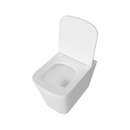 Унитаз приставной Maretti Umbria безободковый с микролифтом, UM10PRBM39-844, белый, артикул UM10PRBM39-844