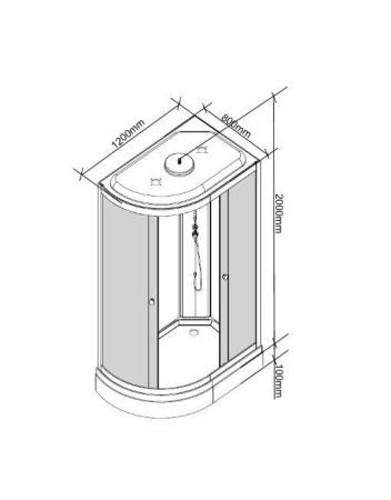 Кабина EB1231L душевая PARLY, артикул EB1231L