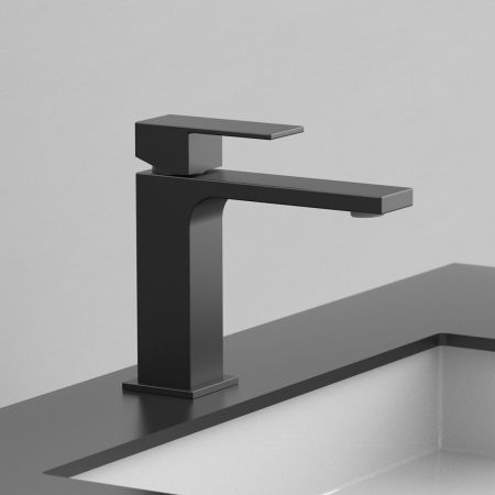 смесители для раковины Vincea Смеситель для раковины Cube VBF-1C01MB однорычажный, черный,, артикул VBF-1C01MB