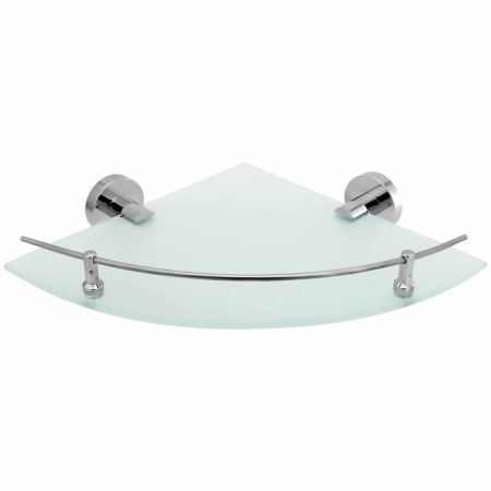Стеклянная полка Fora Long L035M угловая Хром