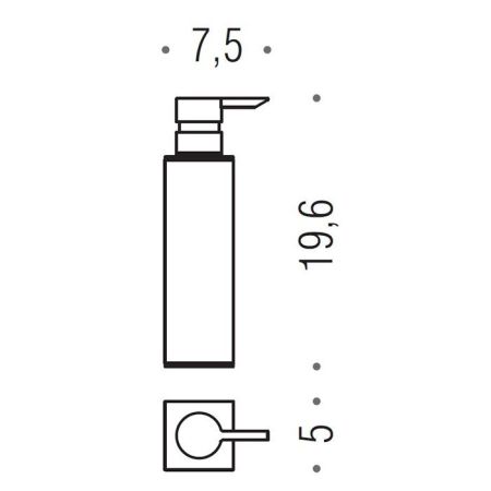 Colombo MiniQ Дозатор настольный 150мл, цвет: графит матовый, артикул B9344.GM